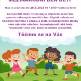 Den dětí se uskuteční dne 28.5.2023 od 13:00 na návsi v Hrušovanech